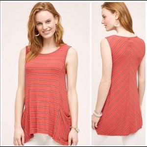 Anthropologie Ella Mara stripe ribbed knit tunic